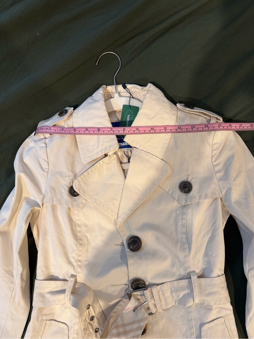 Burberry Cream Trench Coat - Picture 9 of 10